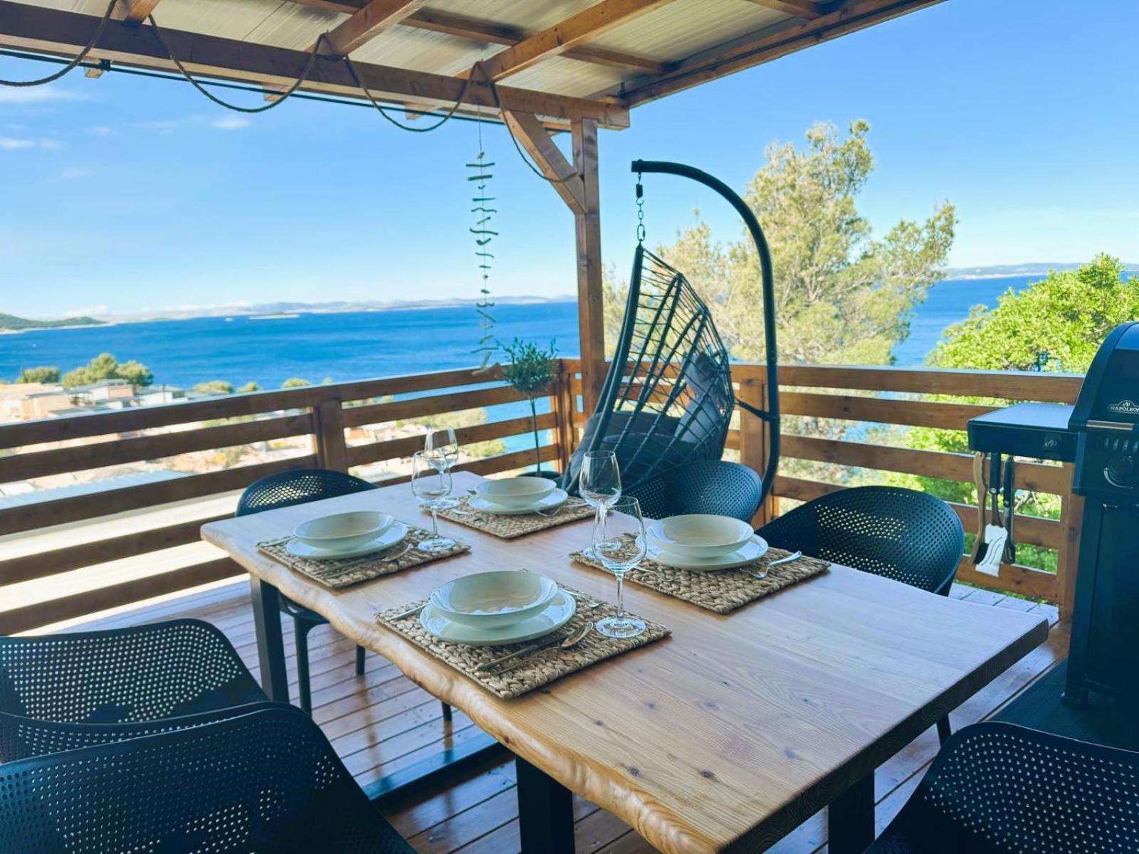 D-View Premium Mobile Home - Panoramic Seaview - 150 M From Beach, Free Parking Драге Экстерьер фото