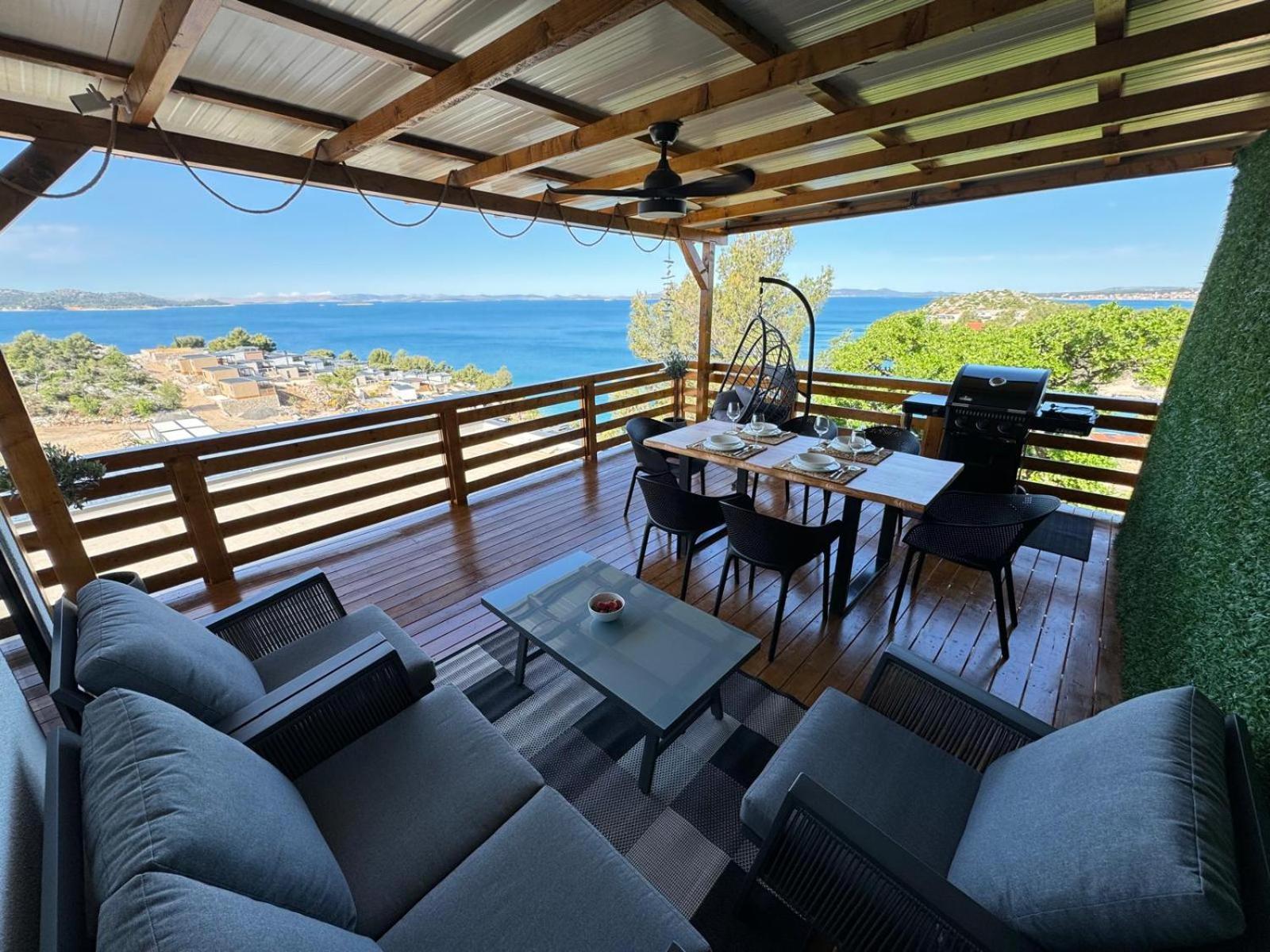 D-View Premium Mobile Home - Panoramic Seaview - 150 M From Beach, Free Parking Драге Экстерьер фото