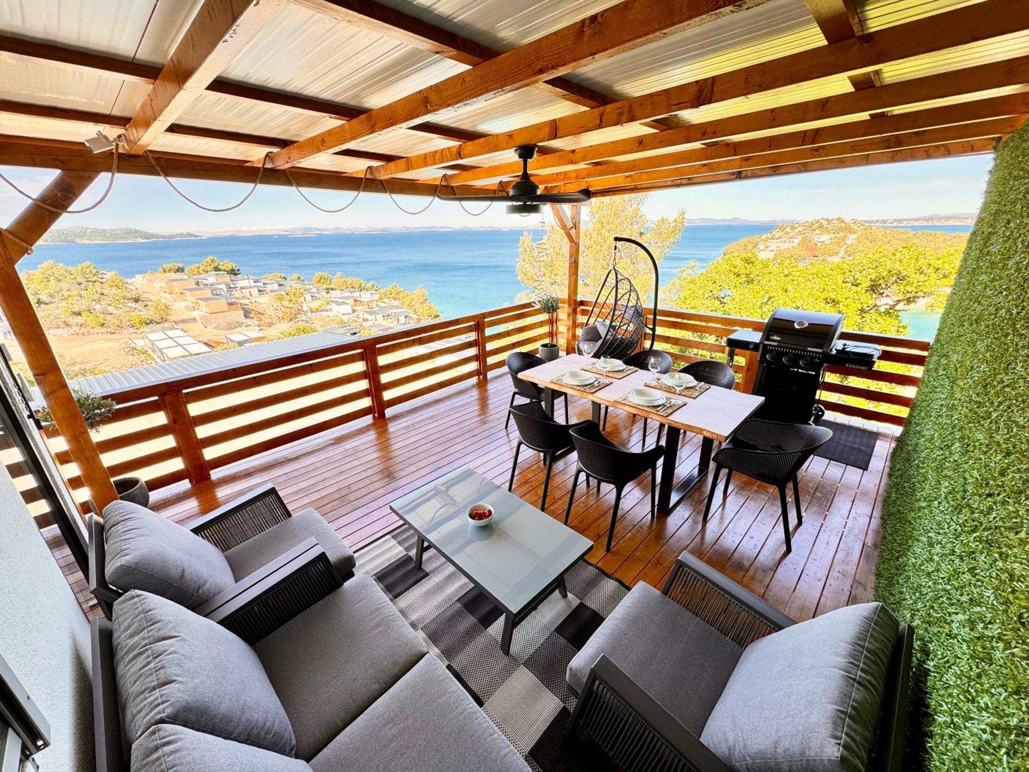 D-View Premium Mobile Home - Panoramic Seaview - 150 M From Beach, Free Parking Драге Экстерьер фото